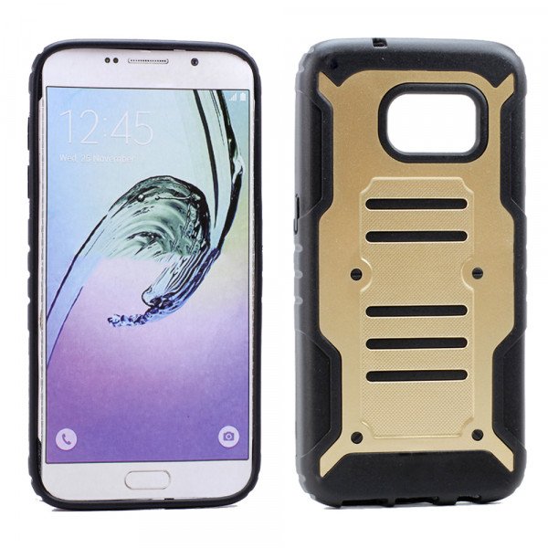 Wholesale Samsung Galaxy S7 Edge Cool Hybrid Case (Champagne Gold)